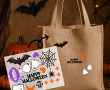 Onkel Bo's Bügelbilder - 1 Mixbogen - HAPPY HALLOWEEN - vielfältig nutzbar - Wunschgeschenk