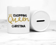 Keramik-Spardose - Shopping Queen