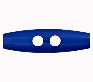 1 Polyesterknebel - Knopf - 20mm - 2-Loch - Länglich - Blau