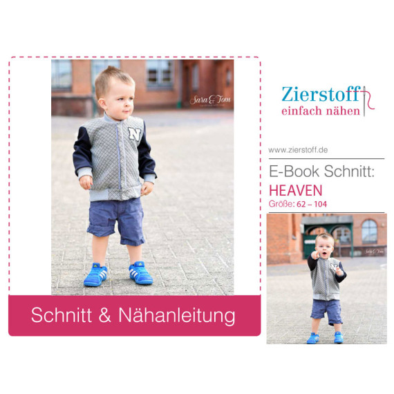 E-BOOK – Collegejacke mit Knöpfen „Heaven“, Gr. 62 – 104