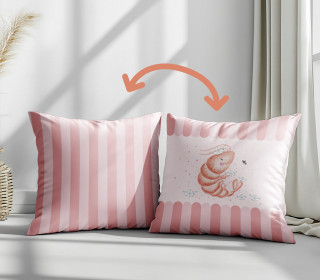 Genähtes Kissen inkl. Inlet - Sommer - Tiefseebande - Rosa - Treeebird - Mein Hanseherz