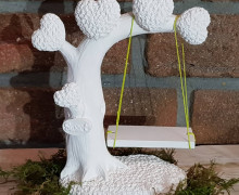 Silikon - Gießform - Baum der Liebe - mit Schaukel zum Aufhängen -2-teilig - vielfältig nutzbar