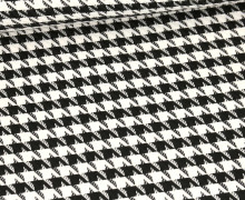 Leichter Mantelstoff - Gewebt - Hahnentritt -  Schwarz/Weiß