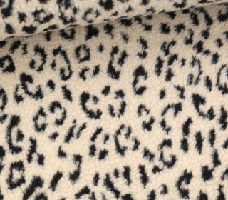 Teddystoff - Teddy - Animal Print - Leo - Small - Ecru/Schwarz