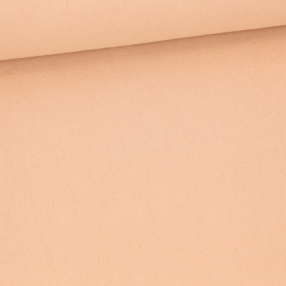 Baumwolle - Webware - Leinenoptik - Sandwashed - Uni - Apricot Beige