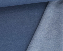 Kuschelsweat - Uni - Taubenblau Meliert