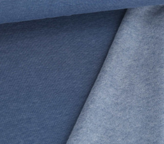Kuschelsweat - Uni - Taubenblau Meliert