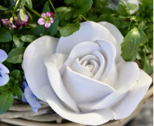 Silikon - Gießform - Schöne Rosenblüte - aufgeblüht - vielfältig nutzbar