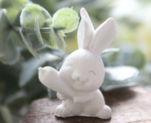 Silikon - Gießform - Süßer Mini Osterhase mit Karotte - Möhre - vielfältig nutzbar