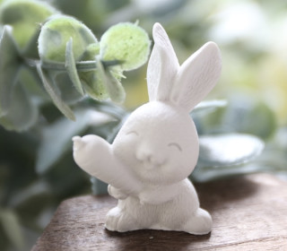 Silikon - Gießform - Süßer Mini Osterhase mit Karotte - Möhre - vielfältig nutzbar