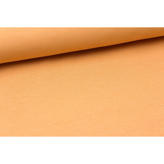 Weicher Sommer Sweat - Uni - Apricot (Mengeneinheit: 0,5m).
