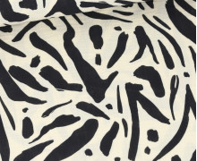Musselin - Muslin - Double Gauze - Abstrakt - Schnuffeltuch - Windeltuch - Creme/Schwarz