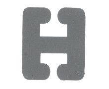 Applikation - Zum Aufbügeln - Reflex Buchstaben - H