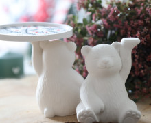 Silikon - Gießform - Niedlicher Eisbär - Tellerhalter - Weihnachten - vielfältig nutzbar