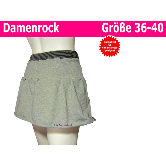 Schnittmuster Damenrock, Damen Rock - inkl. Nähanleitung