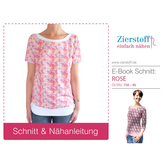 E-BOOK – Shirt “ROSE”, Gr. 158 – Damengr. 46