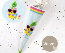 DIY-Nähset Schultüte - Crazy Ananas - Adoringly Dzio - Velvet - zum selber Nähen