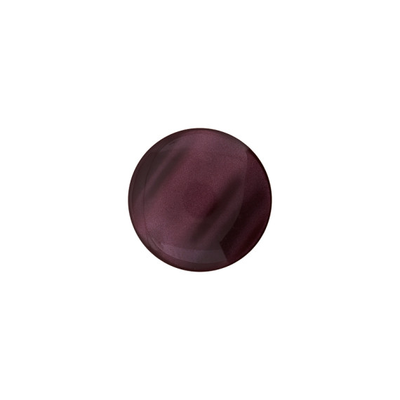 1 Polyesterknopf - Rund - 18mm - Öse - Uni - Glanz - Aubergine
