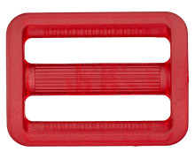 1 Leiterschnalle - Kunststoff - 40mm - Transparent - Rot