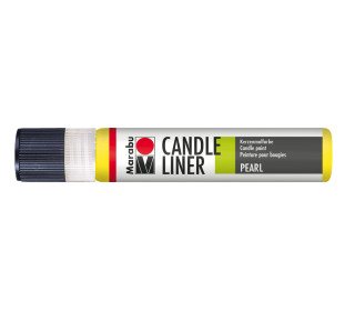1 Kerzenmalstift - Candle-Liner - Perlmutt-Effekt - 25ml - Marabu - Gelb (Col. 019)