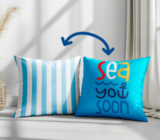 Genähtes Kissen inkl. Inlet - Sea You Soon - Hamburger Liebe - Mein Hanseherz