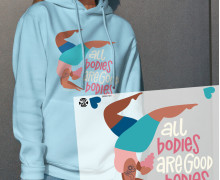 Onkel Bo's Bügelbilder - DIN A4 - All Bodies Are Good Bodies - Hamburger Liebe