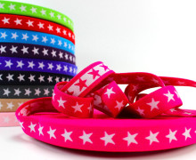 1 Meter Gummiband - Sterne - 20mm - Pink