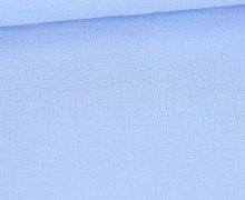Musselin - Muslin - Uni - Schnuffeltuch - Windeltuch - 150g - Himmelblau