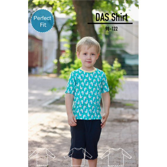 DAS Shirt Langarm-/Kurzarmshirt in 3 Passformen gr. 98-122 (schmal, mittel, breit)