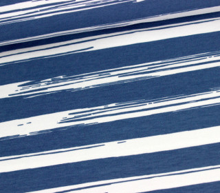 Jersey - Painted Stripes - Taubenblau - Nancy Kers