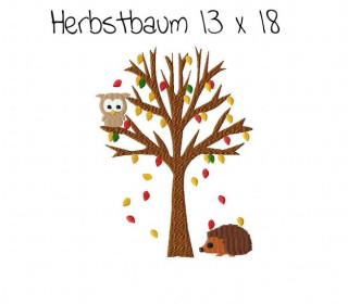 Stickdatei -  Herbstbaum 13 x 18 Stickdatei