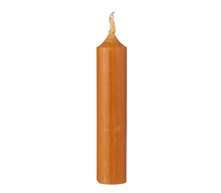 1 kleine Kerze - Kurze Stabkerze - Paraffin - 11cm - Ø 2,2cm - Karamell
