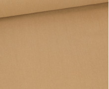 Baumwolle - Webware - Leinenoptik - Sandwashed - Uni - Camelbraun