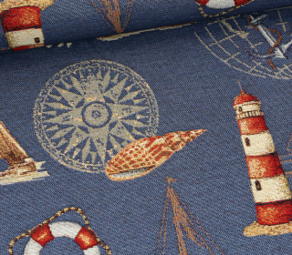Gobelin Premium - Maritim - Jeansblau