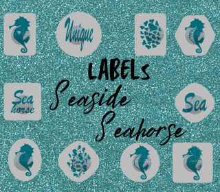 Plottdatei - Seaside Seahorse Labels