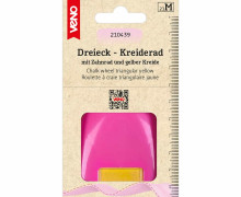 1 Dreieck-Kreiderad - mit Zahnrad & gelber Kreide - veno - Gelb