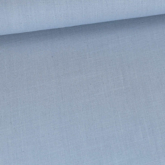 Viskose Leinen - Leinenstoff - Uni - Hellblau