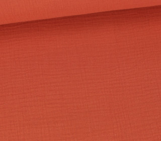 Musselin - Muslin - Double Gauze - 125g - Uni - Schnuffeltuch - Windeltuch - Altorange