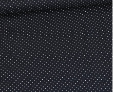 Baumwolle - Webware - Popelin - Bedruckt - Mini-Pünktchen - Symmetrisch - Stahlblau