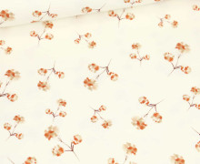 Jersey - Bedruckt - Watercolor Flower Pompom - Warmweiß