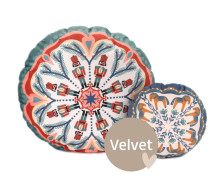 Kissenstoff - DIY - Formkissen-Set - Christmas Mandalas - Grün/Dunkelblau - Velvet - bienvenido colorido - abby and amy