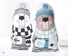 Kissenstoff - DIY - Winterbär - mint - Treeebird - abby and me