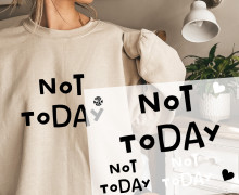 Onkel Bo's Bügelbilder - DIN A4 - Not Today - Mix - Schwarz