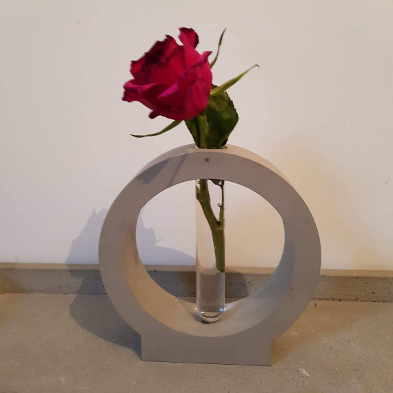 Silikon - Gießform - Blumenvase - Reagenzglas - Kerzenhalter - 2in1 - Kreis - vielfältig nutzbar