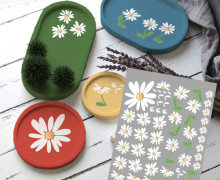 Rub-On Sticker - Gänseblümchen - KnilchArt Design - Tante Henni Rub-Ons - vielfältig nutzbar