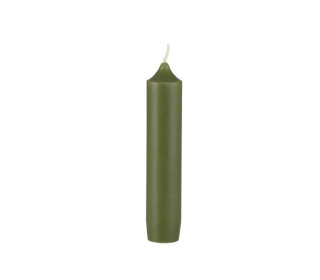 1 kleine Kerze - Kurze Stabkerze - Paraffin - 11cm - Ø 2,2cm - Grün