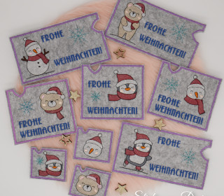 Stickdatei Set ITH Christmascover in 3 Größen + Einzelmotive