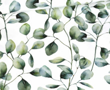 Jersey - Enchanted Eucalyptus - Bio-Qualität - Weiß - abby and me