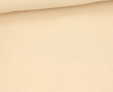 Musselin - Muslin - Double Gauze - Uni - Beige - 125g - Schnuffeltuch - Windeltuch