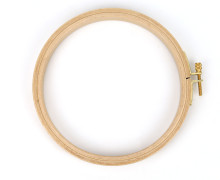 1 hochwertiger Stickrahmen - ø 15,5cm - Holz - Stickring - Natur